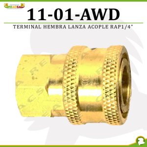 TERMINAL HEMBRA LANZA ACOPLE RAP1/4″