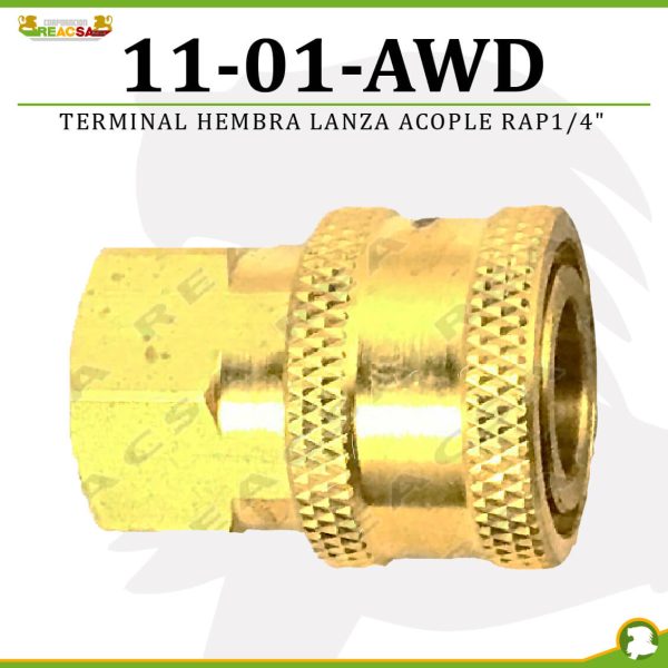 TERMINAL HEMBRA LANZA ACOPLE RAP1/4"