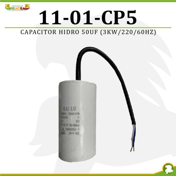 CAPACITOR HIDRO 50UF (3KW/220/60HZ)