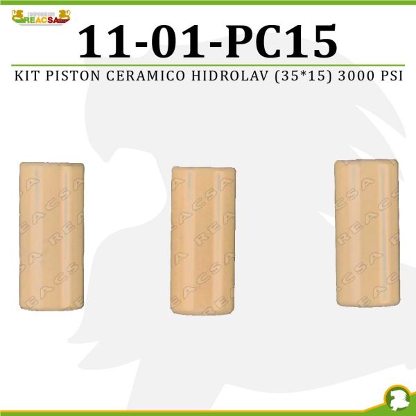 KIT PISTON CERAMICO HIDROLAV (35*15) 3000 PSI