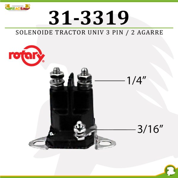 SOLENOIDE TRACTOR UNIV 3 PIN / 2 AGARRE