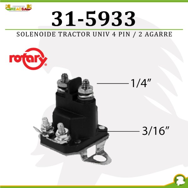 SOLENOIDE TRACTOR UNIV 4 PIN /2 AGARRE