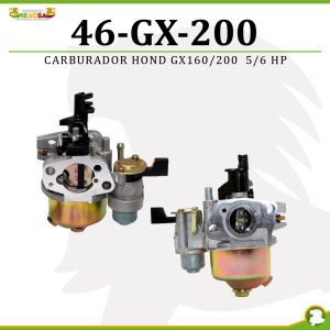 CARBURADOR HOND GX160/200  5/6 HP