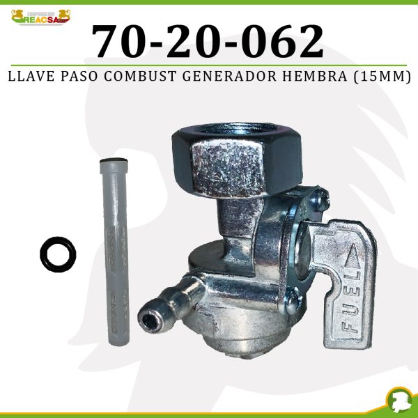 LLAVE PASO COMBUST GENERADOR HEMBRA (15MM)