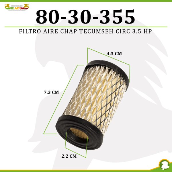 FILTRO AIRE CHAP TECUMSEH CIRC 3.5 HP