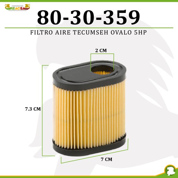 FILTRO AIRE TECUMSEH OVALO 5HP