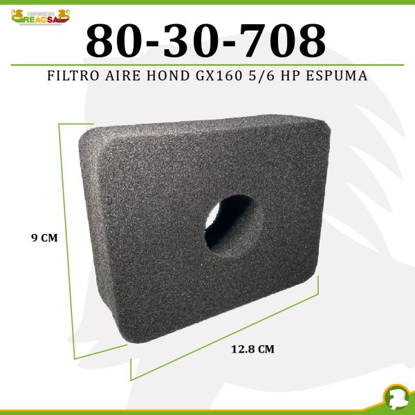 FILTRO AIRE HOND GX160 5/6HP ESPUMA