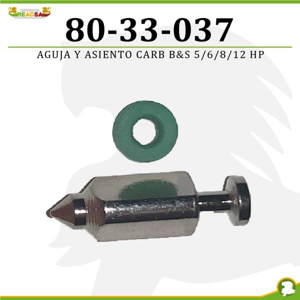 AGUJA Y ASIENTO CARB B&S 5/6/8/12 HP