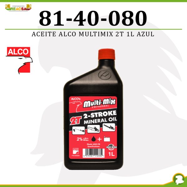 ACEITE ALCO MULTIMIX 2T / 1 LT AZUL