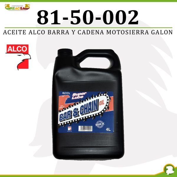 ACEITE ALCO BARRA Y CADENA MOTOSIERRA GALON 4 LTS