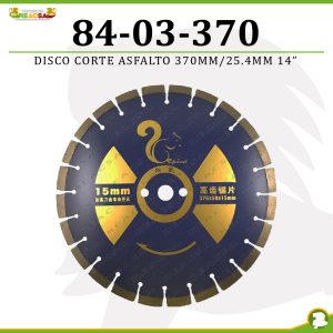 DISCO CORTE ASFALTO 370MM/25.4MM 14″