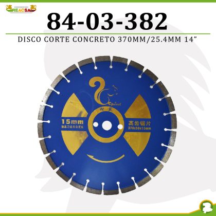 DISCO CORTE CONCRETO 370MM/25.4MM/14"