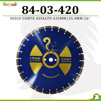 DISCO CORTE ASFALTO 420MM/25.4MM 16"