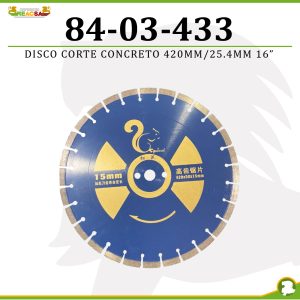 DISCO CORTE CONCRETO 420MM/25.4/16″