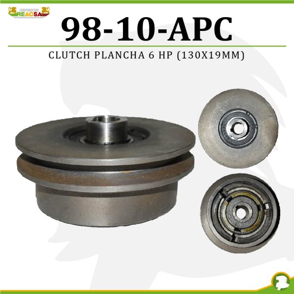 CLUTCH PLANCHA 6 HP (OD 130 X EJE 19MM) FAJA A