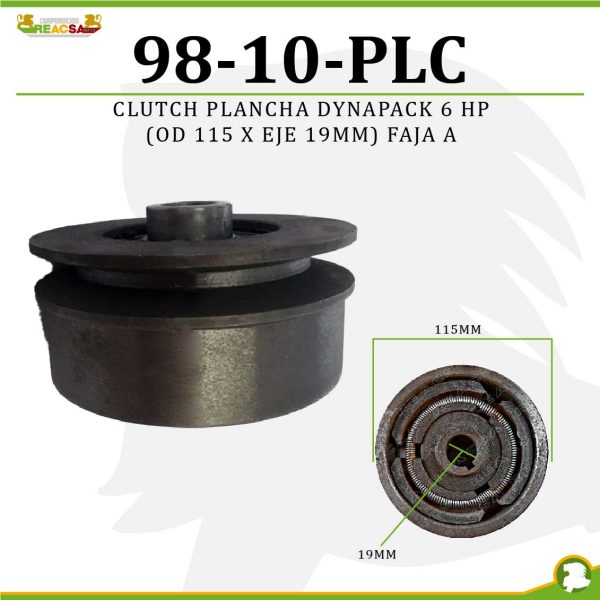 CLUTCH PLANCHA DYNAPACK 6 HP (OD 115 X EJE 19MM) FAJA A