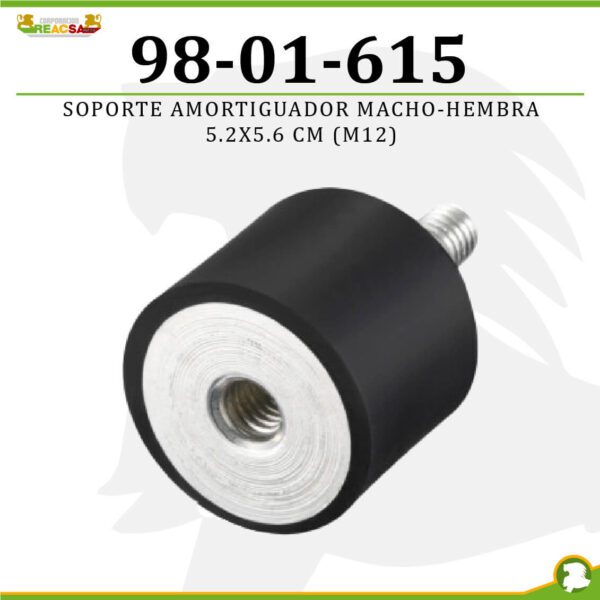SOPORTE AMORTIGUADOR MACHO-HEMBRA  5.2X5.6 CM (M12)